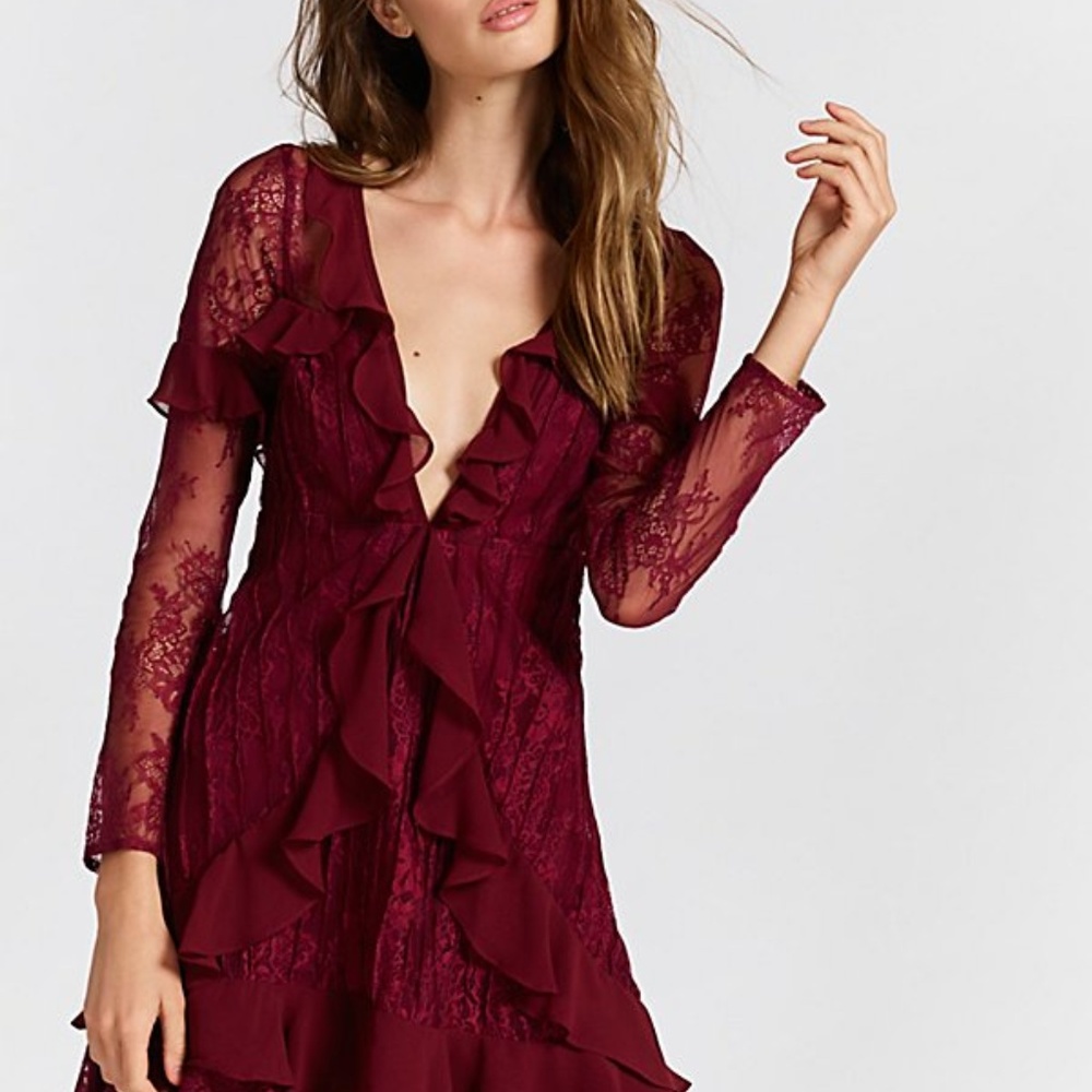 ♥️SOLD!♥️ For Love & Lemons Lace Sexy BLACK Dress - Picture 6 of 8